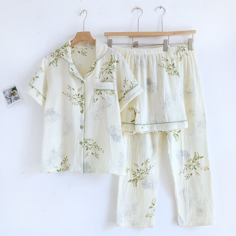 Olivia (%100 Pamuk Müslin Pijama Takımı) 3'LÜ SET