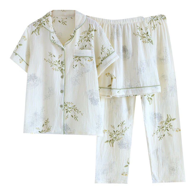 Olivia (%100 Pamuk Müslin Pijama Takımı) 3'LÜ SET