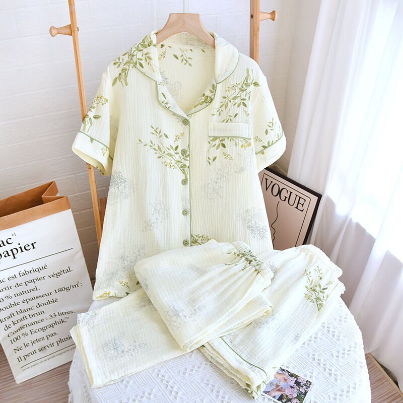 Olivia (%100 Pamuk Müslin Pijama Takımı) 3'LÜ SET