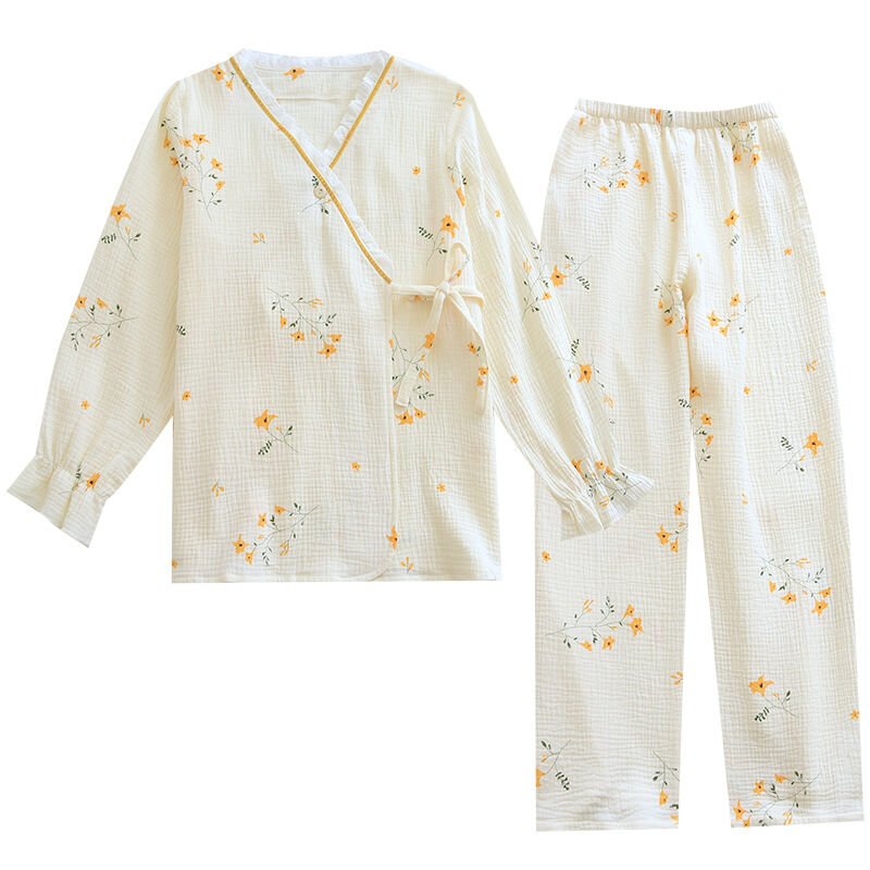 Golden Bloom (%100 Pamuk Müslin Pijama Takımı)