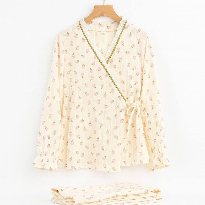 Rosé Garden (%100 Pamuk Müslin Pijama Takımı)