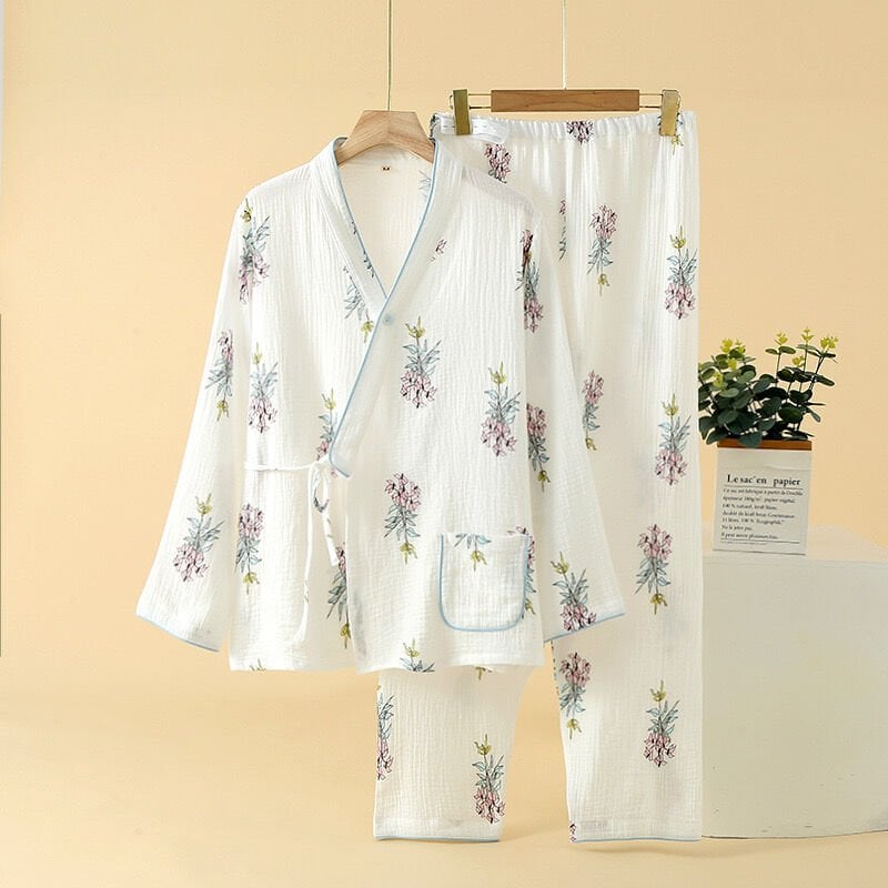 Soft Bloom  (%100 Pamuk Müslin Pijama Takımı)