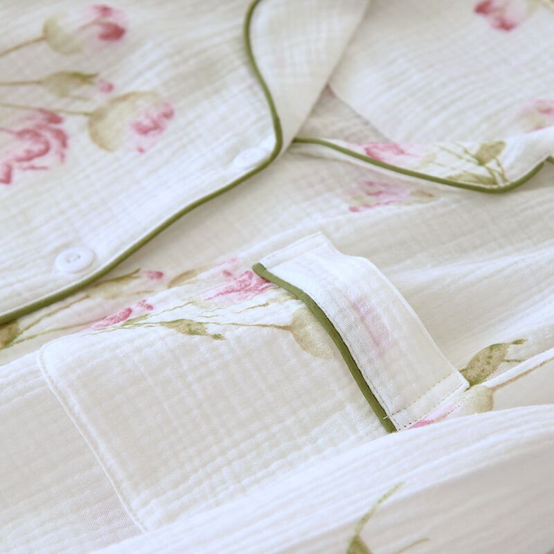 Rose Whisper  (%100 Pamuk Müslin Pijama Takımı)