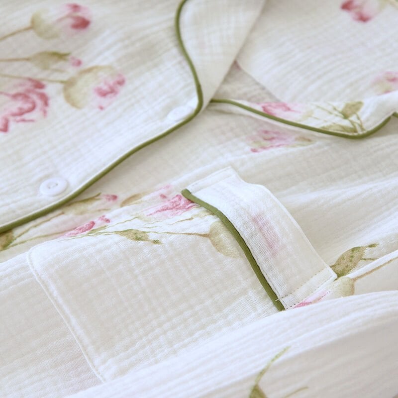 Rose Whisper  (%100 Pamuk Müslin Pijama Takımı)