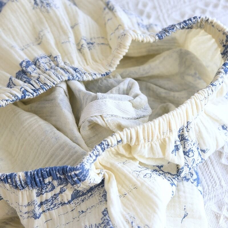 Azure Garden (%100 Pamuk Müslin Pijama Takımı)