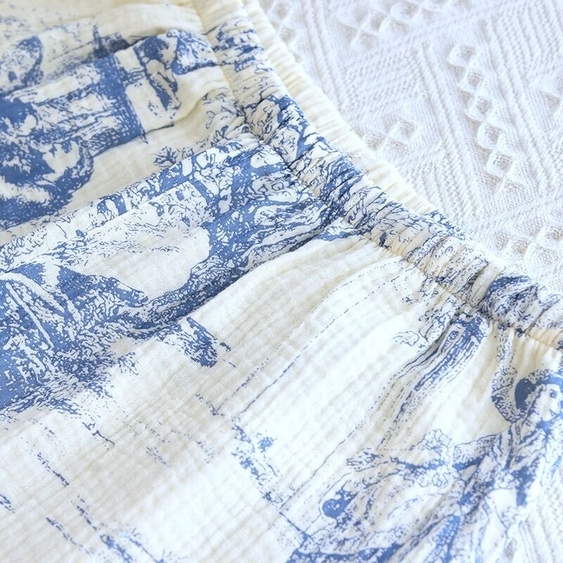 Azure Garden (%100 Pamuk Müslin Pijama Takımı)