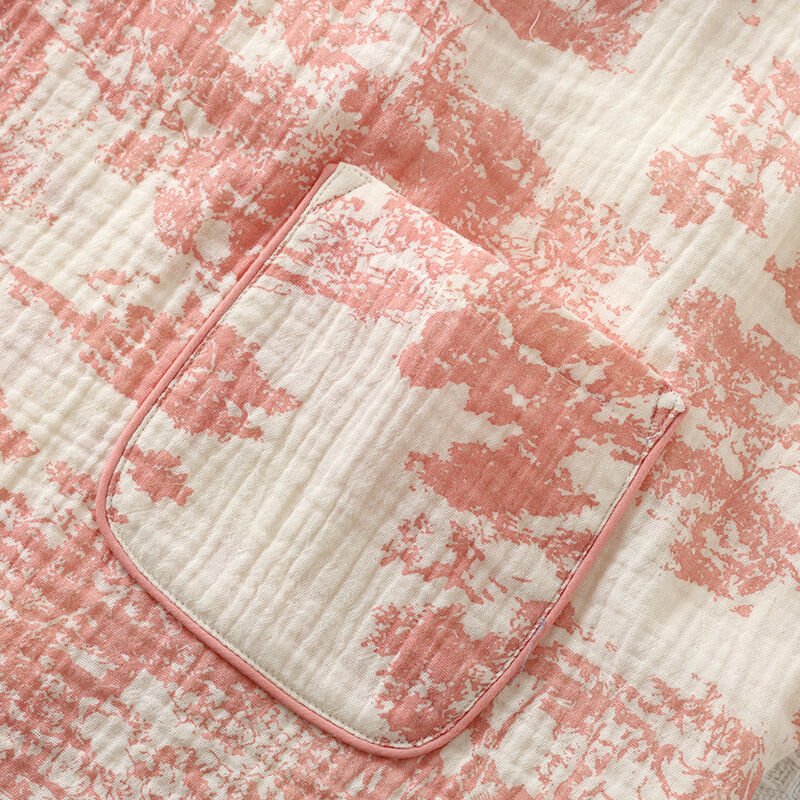 Peach Garden (%100 Pamuk Müslin Pijama Takımı)