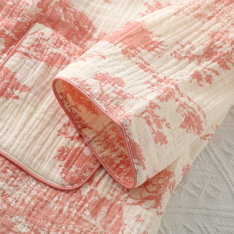 Peach Garden (%100 Pamuk Müslin Pijama Takımı)