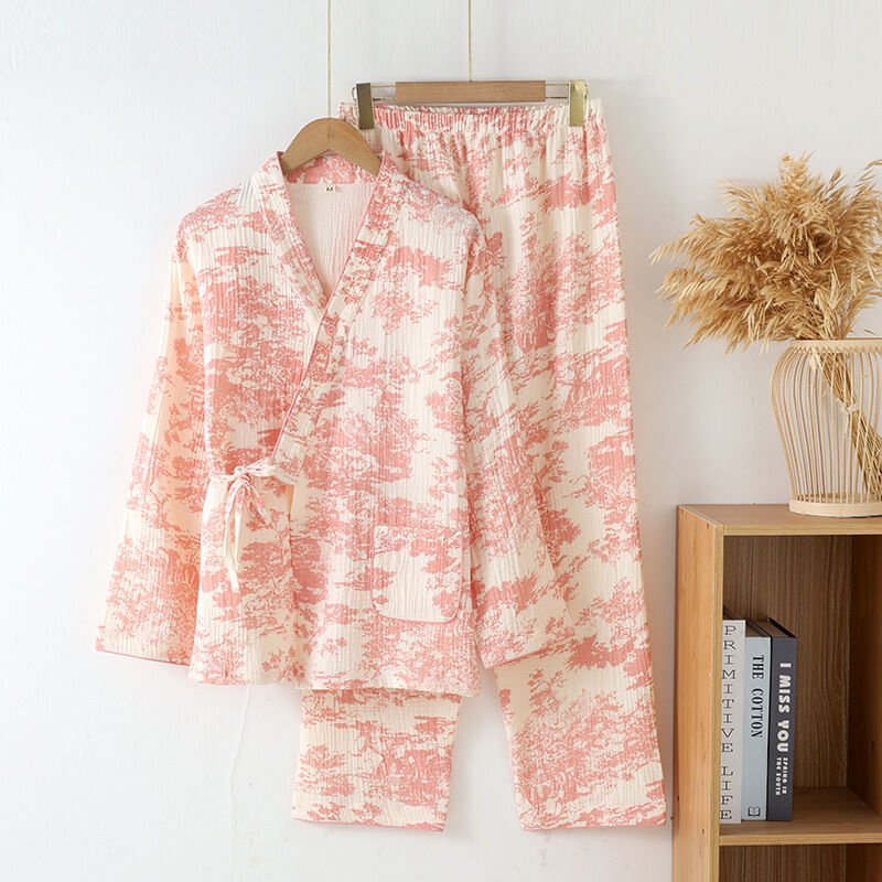 Peach Garden (%100 Pamuk Müslin Pijama Takımı)