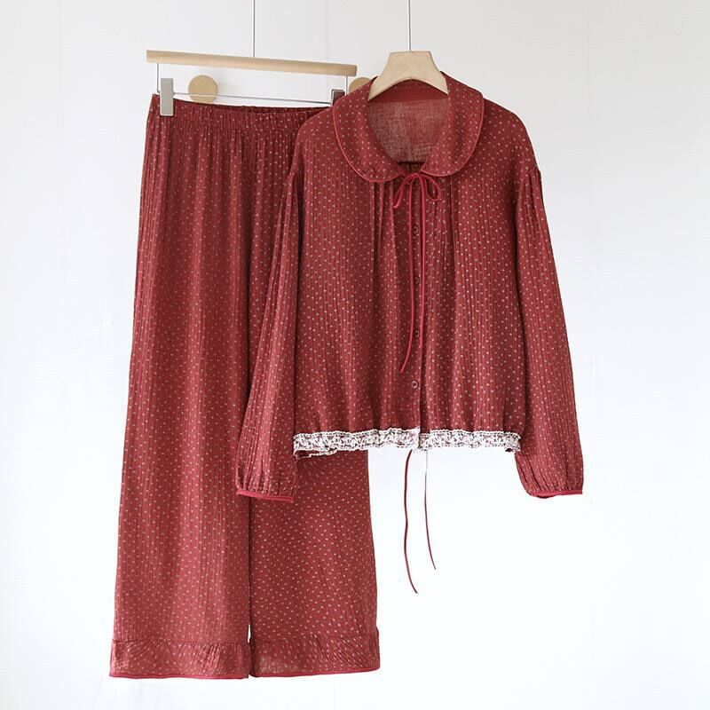 Ruby Lace (%100 Pamuk Müslin Pijama Takımı)