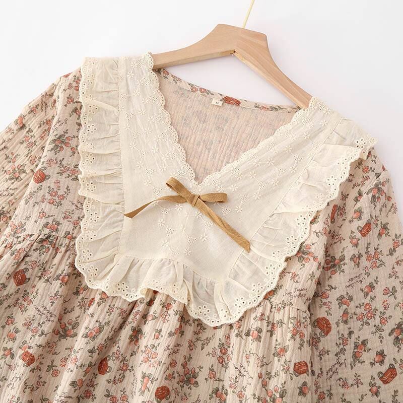 Belle Fleur (%100 Pamuk Müslin Pijama Takımı)