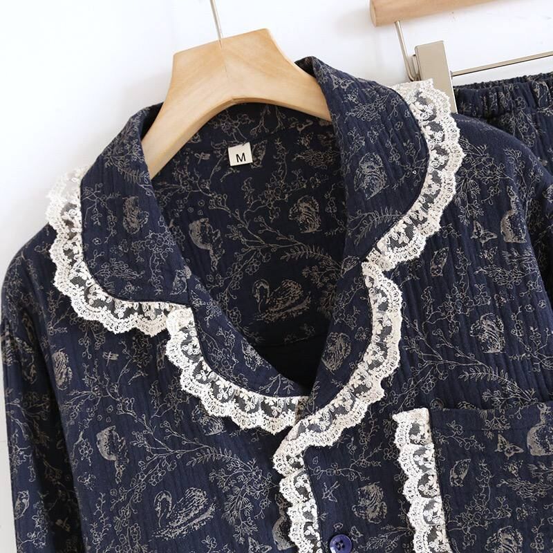 Luna Lace (%100 Pamuk Müslin Pijama Takımı)