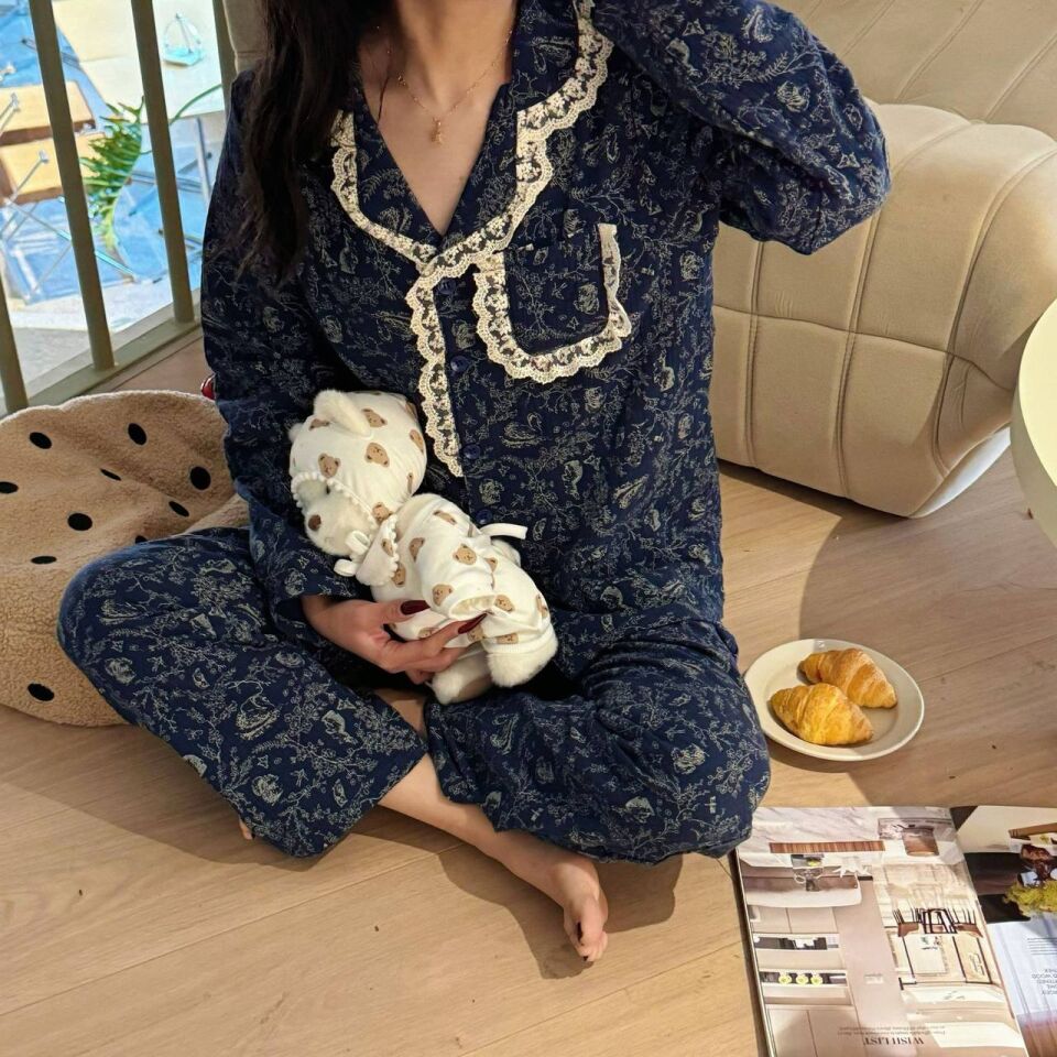Luna Lace (%100 Pamuk Müslin Pijama Takımı)
