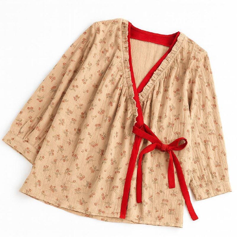 Scarlet Bloom (%100 Pamuk Müslin Pijama Takımı)