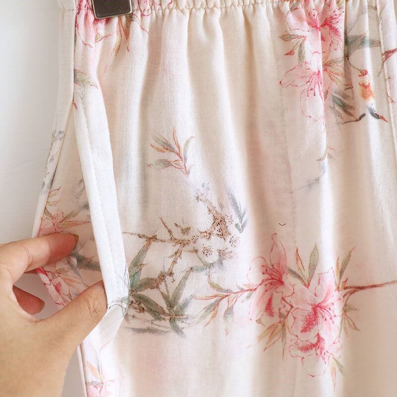 Blush Sakura  (%100 Pamuk Dokuma Müslin Pijama Takımı)