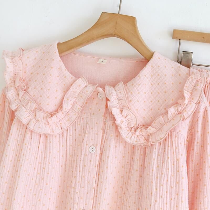 Blush Dots (%100 Pamuk Müslin Pijama Takımı)
