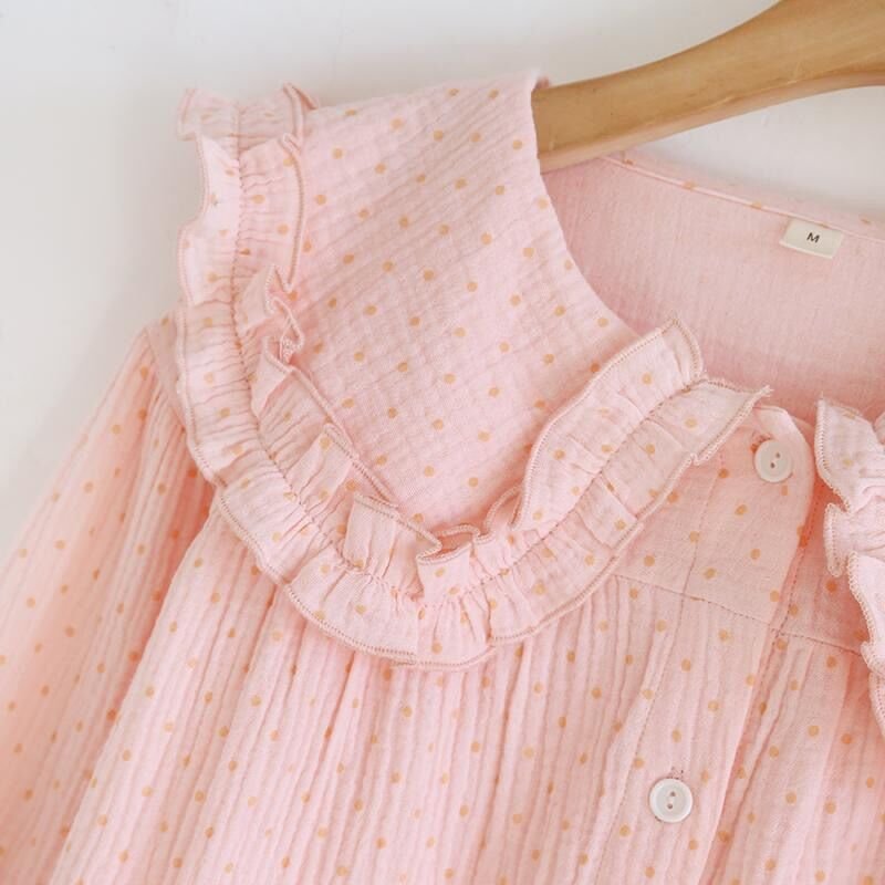Blush Dots (%100 Pamuk Müslin Pijama Takımı)
