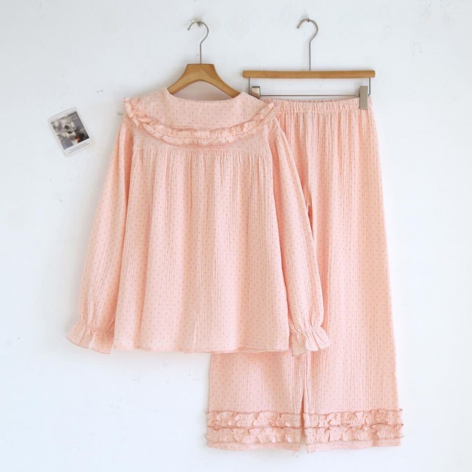 Blush Dots (%100 Pamuk Müslin Pijama Takımı)