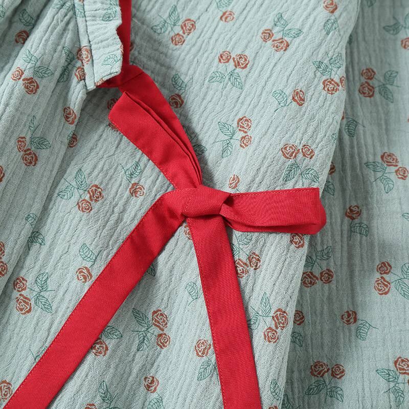 Mint Scarlet (%100 Pamuk Müslin Pijama Takımı)