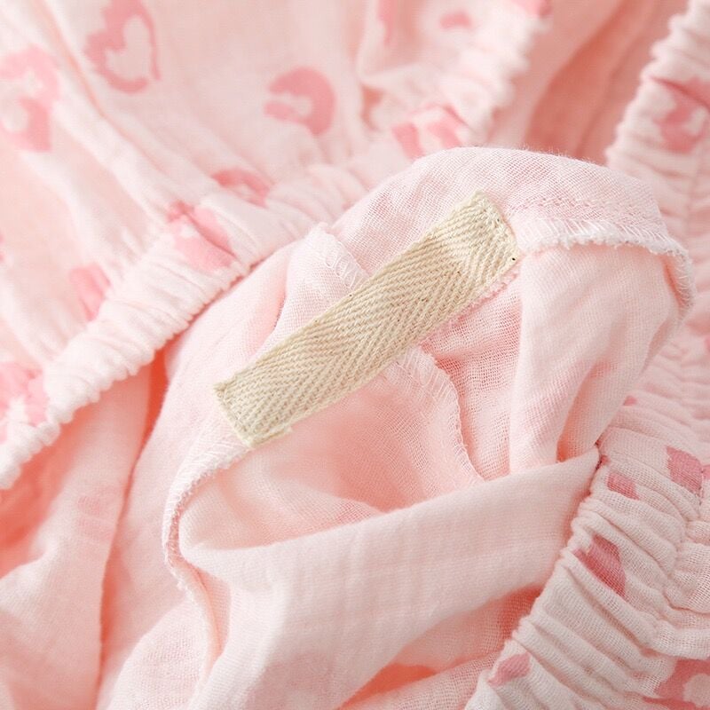 Pink Heart (%100 Pamuk Müslin Pijama Takımı) 3'LÜ SET
