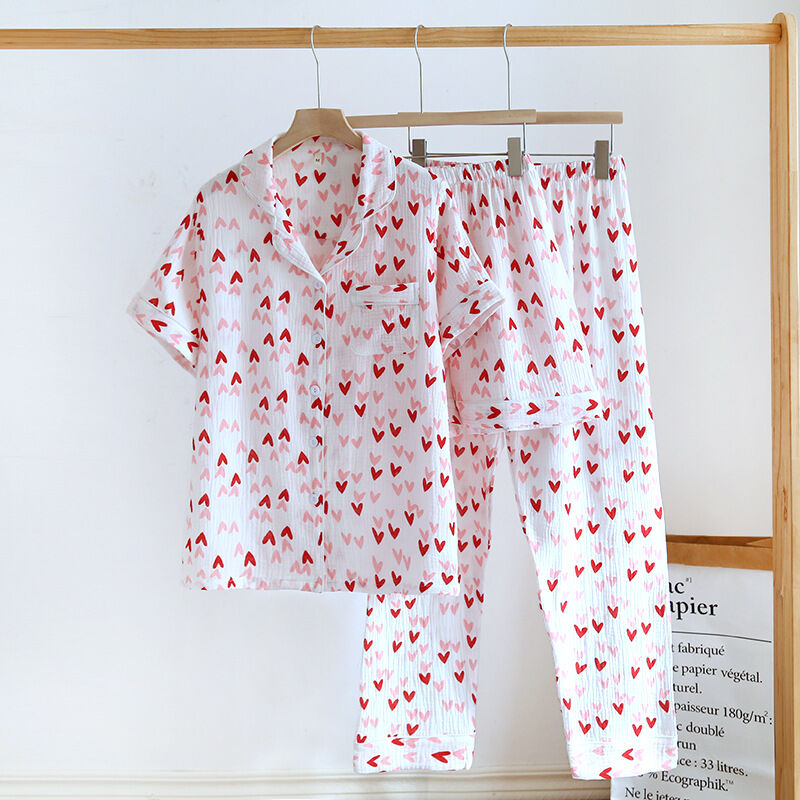 Red Heart (%100 Pamuk Müslin Pijama Takımı) 3'LÜ SET